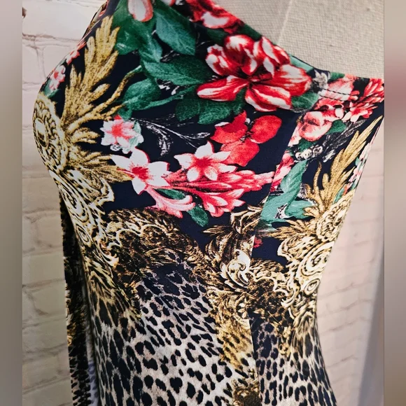 S Twelve Floral & Animal Print Maxi Dress | Navy | Small | NWOT - Picture 5 of 11